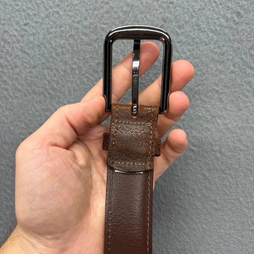 Allen Edmonds Belt Mens 40 Brown Leather Rugged Made In USA 1016717